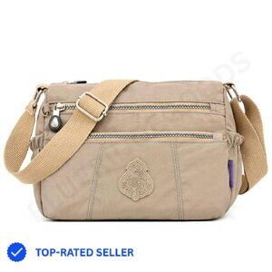 Lightweight Nylon Crossbody Purse Waterproof Travel Work Messenger Bag Elegant
